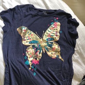 Short sleeve butterfly shirt